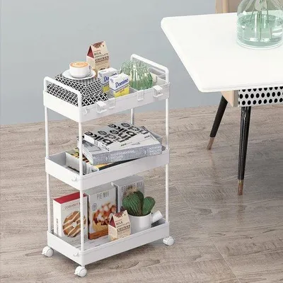 Image de Chariot de cuisine, 22 cm (P) x 40 cm (L) x 64 cm (H), en bois