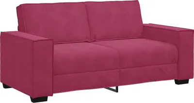 Image de Canapé 2 places rouge bordeaux 180 x 78 x 84 cm velours
