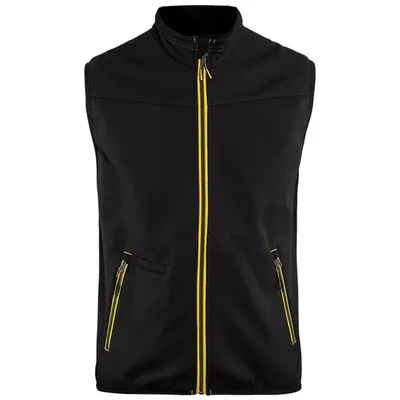 Produktbild von Blakläder® Softshell Weste zweifarbig 3850 2516, Farbe:schwarz/gelb, Größe:4XL
