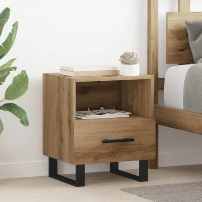Image de vidaXL Table de nuit Artisan-Chêne 40 x 35 x 47,5 cm Bois composite