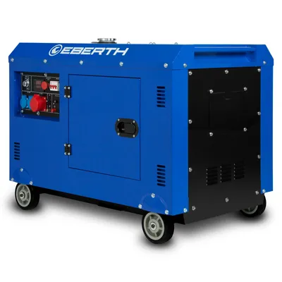 Produktbild von EBERTH 8000 Watt Notstromaggregat Diesel, Stromerzeuger mit 13,9 PS, 4-Takt Dieselmotor, 3-Phasen Stromgenerator mit 1x 400V, 2X 230V, 1x 12V