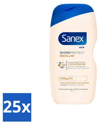 Zdjęcie produktu dla 25 sztuk żelu pod prysznic Sanex BiomeProtect Vitaliteit, 400 ml - zestaw ekonomiczny