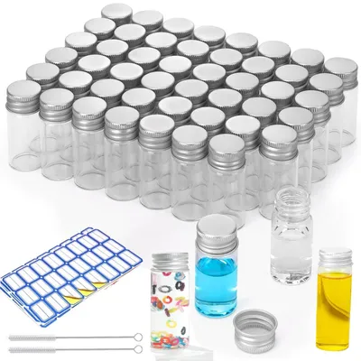 Reagenzgläser 60 Stück 10 ml mit Schraubverschluss, Glasflaschen