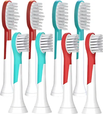 Produktbild von 8 Stück Ersatzbürstenköpfe für Philips Zahnbürsten P-HX-6034 / P-HX-6044 – Hochwertige Ersatzköpfe für Philips Zahnbürsten