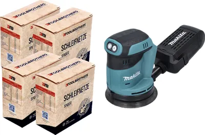 Immagine prodotto di DBO 180 Z Levigatrice eccentrica a batteria 18 V 125 mm + 4x Toolbrothers SPIDER Set di abrasivi - senza batteria, senza caricabatterie, ideale per il fai-da-te, levigatura, cassetta di raccolta polvere fissa