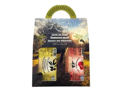 Imagen del producto de Knossos. Set de regalo. Jabón de oliva blanco, 100 g + Granada, 100 g