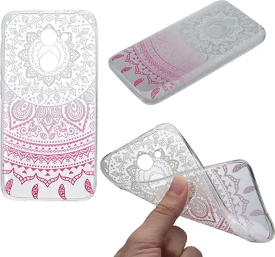 Produktbild von Henna Cover für Alcatel A3 Case Schutz Hülle Silikon Sonne Weiß