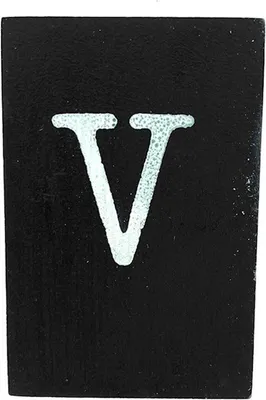 Produktbild von BaumwolleCounts Buchstabe V - Schwarz | Buchstaben