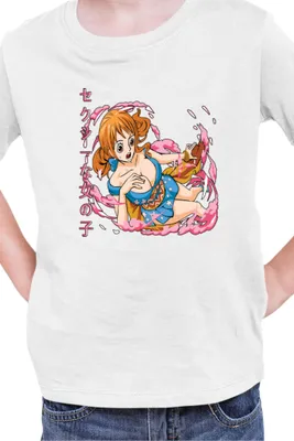 Produktbild von Kinder T-Shirt Japan Manga Anime Comics Animation One Manga Piece Anime Nami Hero, 5-6 Jahr - 116 / Weiß