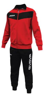 Produktbild von Givova - "Tuta Visa" Trainingsanzug für Herren MR78061 (XL) (Rot/Schwarz)