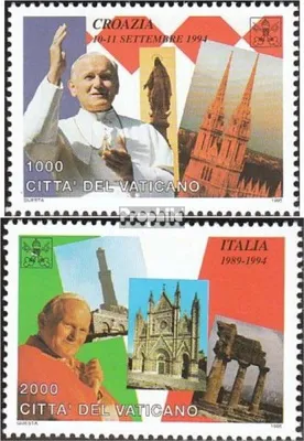 Produktbild von Briefmarken Vatikanstadt 1995 Mi 1161-1162 (kompl.Ausgabe) gestempelt Weltreisen
