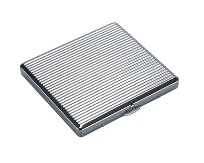 Produktbild von ZIGARETTENETUI "Slim" für 10 Zigaretten aus Metall Zigarettenbox Zigarettendose Etui Box Dose Case 857 (Silber)