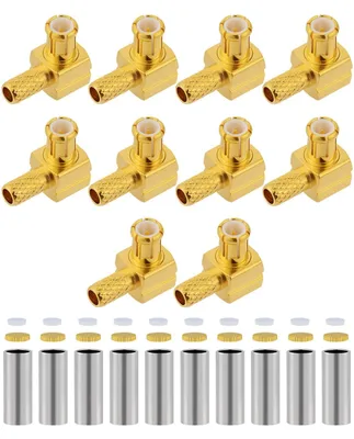 MCX Winkelstecker 50 Ohm 10er-Pack für RG174 RG316