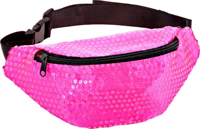 Produktbild von Neon Bauchtasche mit Pailletten | Pink