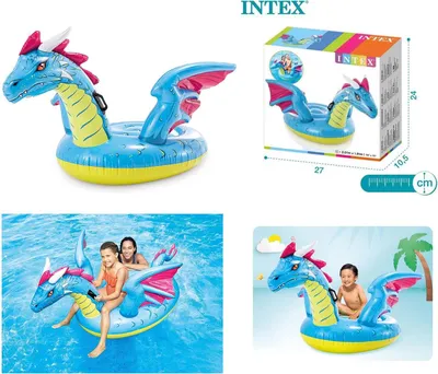 Produktbild von Intex 57563NP, Mehrfarbig, Aufsitz-Schwimmer, Abbildung, Vinyl, 3 Jahr(e), Junge/Mädchen