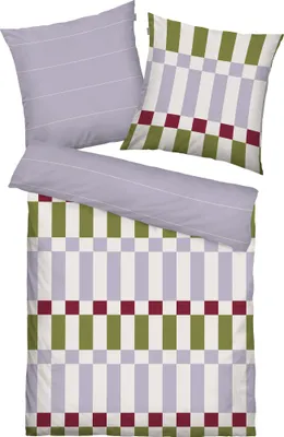 Produktbild von HERDING TOM TAILOR Bettwäsche-Set 'Bold Check Soft Lilac & Moss Green & Off White' - 80-x-80-cm-155-x-220-cm, Deckenbezug im Lieferumfang enthalten, Kissenbezug enthalten