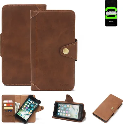 Produktbild von K-S-Trade Handyhülle für Oppo Reno Ace 2 Schutz Hülle Walletcase Bookstyle Tasche Case Handytasche Wallet Flipcase Cover PolyurethanBraun (1x)