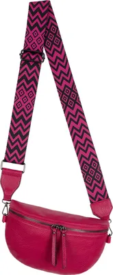 Produktbild von Bauchtasche (8330) Umhängetasche Crossbody-Bag Kunstleder Italy-Design ROSE