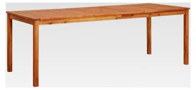 Produktbild von Gartentisch aus massivem Akazienholz mit Schirmloch, 215x90x74cm