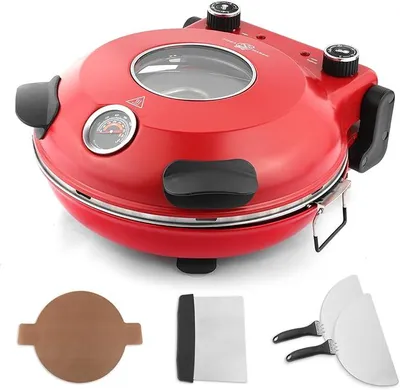 Imagen del producto de Horno eléctrico para pizza, color rojo (LMR)
