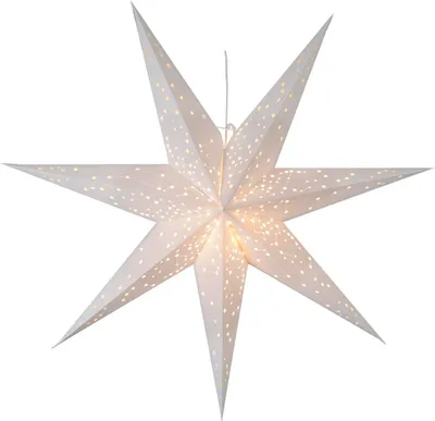 Produktbild von Papierstern Galaxy - Sternenbilder - hängend - 7-zackig - 100cm - inkl. E14 Fassung u. Kabel - weiß