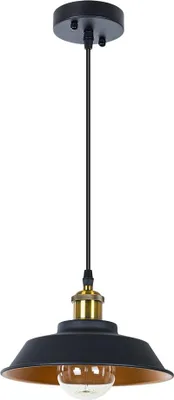 Produktbild von ARTE LAMP Pendelleuchte mit Kabel - Küche, Schlafzimmer, Wohnzimmer Kronleuchter - Schwarze Metall Pendelleuchte CAPPELLO A7038SP-1BK