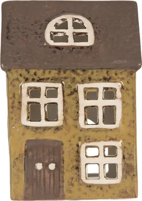 Immagine prodotto di Clayre & Eef Portacandele House 10x7x14 cm in Vetroceramica verde
