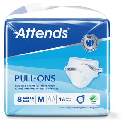 Image de ATTENDS Pull-Ons 8 Medium - 1 paquet de 16 protections