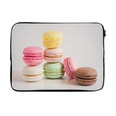 Produktbild von MuchoWow® Laptop Hülle 14 ZollMakronen mit verschiedenen Farben Laptoptasche - Laptoptasche - Stoßsicher - Schutzhaube