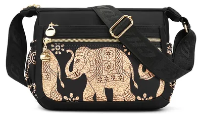 Image de Grand sac bandoulière en nylon pour femmes, avec plusieurs compartiments