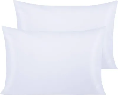 Produktbild von 500 Kissenbezüge aus ägyptischer Baumwolle, 2 Packungen, weiche, kuschelige und atmungsaktive Kissenbezüge, 40x80 cm, weiß