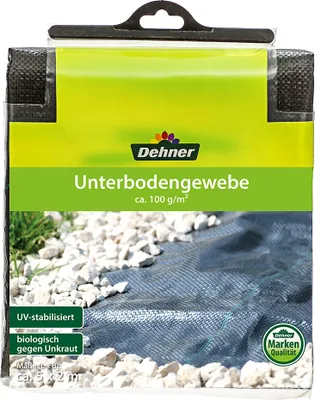 Produktbild von Dehner Unterbodengewebe, ca. 5 x 2 m, Kunststoff, schwarz