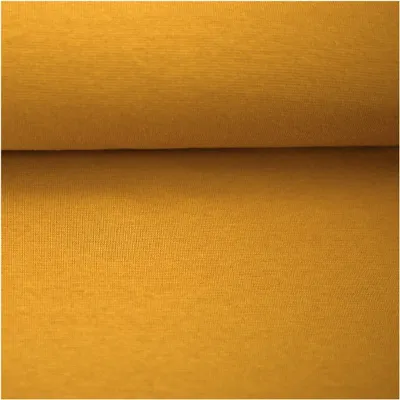 Bündchenstoff Schlauchware 50(100)cm extrabreit Meterware ab 25cm Jersey Oeko-Tex senfgelb