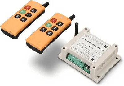 Productafbeelding van Draadloze afstandsbediening, 433MHz, 6 kanalen, 6 knoppen, LED-lichtschakelaar, relais, zender-ontvanger set, geschikt voor verlichting, hefapparatuur, en slimme huisautomatisering