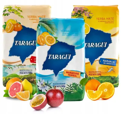 Zdjęcie produktu dla Yerba Mate TARAGUI OWOCOWY MIX 3x500g 1,5kg