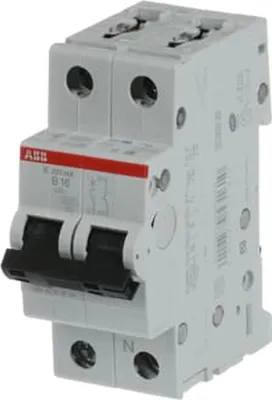 Zdjęcie produktu dla Wyłącznik automatyczny 16A B dwubiegunowy (2p) - Miniaturowy wyłącznik automatyczny B16A S201-B16NA