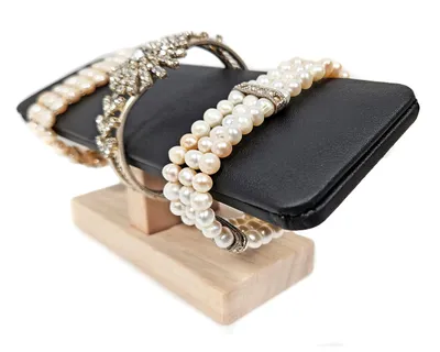 Produktbild von "T- Form" - Design Schmuckständer Schmuckhalter für Uhren Armband Kette Kunstleder schwarz