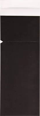 Produktbild von Bestecktasche Prime Safe in Schwarz 85 x 250 mm, mit 2-lagiger Tissue-Serviette in Weiß - 100 Stück