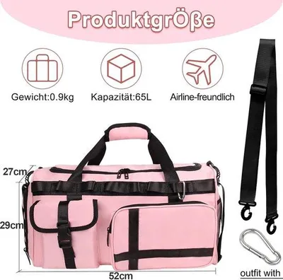 Produktbild von Famanu Sporttasche mit Schuhfach - Schwarz