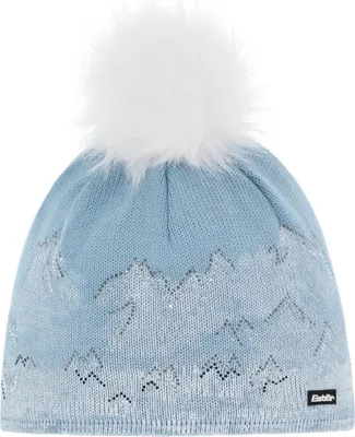 Produktbild von Eisbär Draw Lux Crystal Mütze für Damen mit Bommel, Farbe:Dunkelgrau