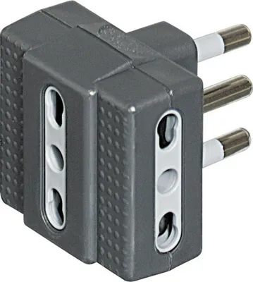 Produktbild von bticino S3604G Netzstecker-Adapter Typ L (IT) Grau, Weiß
