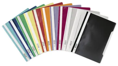 Produktbild von DURABLE Hefter mit transparentem Deckel dunkelblau DIN A4 50 Stück