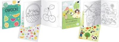 Zdjęcie produktu dla Kolorowanka z nalejkami Owoce, Farma 16 kartek mix