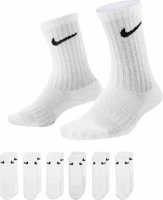 Produktbild von Nike Kids Rn0019 Kurze Socken 6 Paare Weiß EU 23 1/2-27 Weiß EU 23 1/2-27