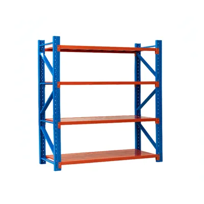 Zdjęcie produktu dla Bauhus Regał Magazynowy Przemysłowy 200x200x60 cm Metalowy 1200 kg 4 Półki do Warsztatu Magazynu