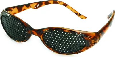 Produktbild von Rasterbrille 415-KMG, braun marmorierter Rahmen - ganzflächiger Raster