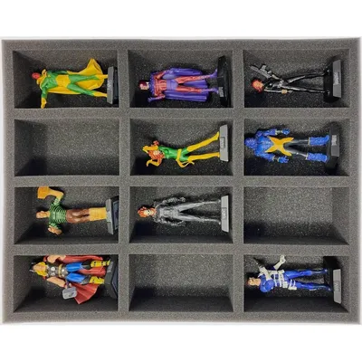 Image de Insert en mousse à 12 compartiments pour figurines Eaglemoss Marvel de 10 cm