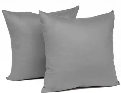 Imagen del producto de Juego de 2 fundas de cojín Ibzenoa®, color gris oscuro, 100% algodón egipcio, 30x30 cm, fundas de cojín decorativas con cremallera