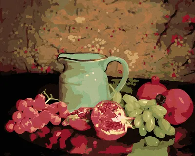 Produktbild von Zuty - Malen nach Zahlen - STILLLEBEN MIT OBST, 40x50 cm, mit Keilrahmen (bereits gespannt)