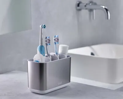 Obrázok produktu pre Joseph Joseph 70531, držiak na zubnú kefku, Oceľ, Nerezová oceľ, Tabuľka, 95 mm, 95 mm